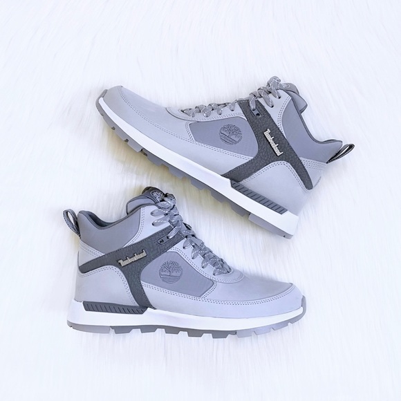 Timberland Women’s Field Trekker Mid Hiking Boots In Light Grey - Picture 6 of 7